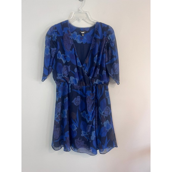 Ted Baker Dresses & Skirts - Ted Baker London Juleah Blue Floral Camo Wrap Mini Dress Size 2 US 6